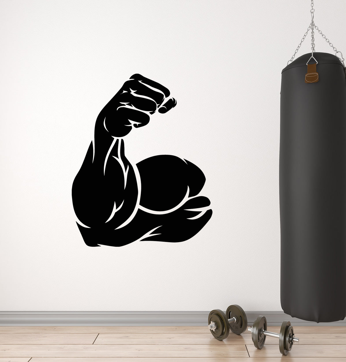 Vinyl Wall Decal Bodybuilding Muscle Sports Gym Fitness Stickers Mural ...