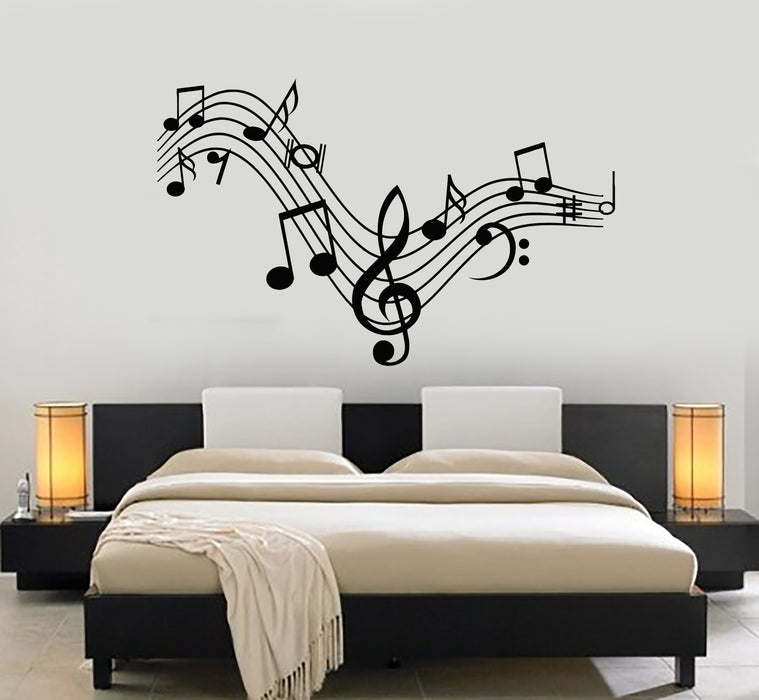 Vinyl Wall Decal Music Clef Sign Singing Musical Notes Home Decoration Stickers Mural (g2074)