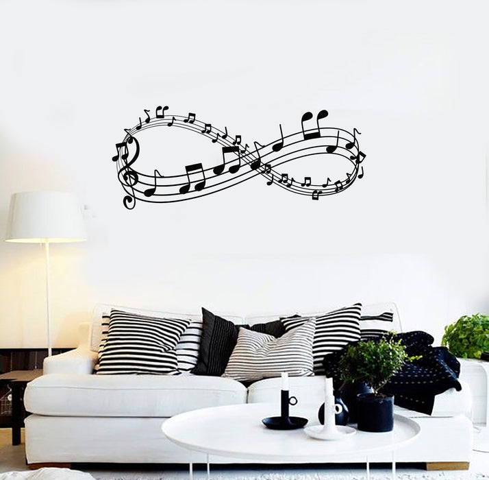 Vinyl Wall Decal Musical Infinity Music Room Decoration Art Stickers Mural (ig5888)