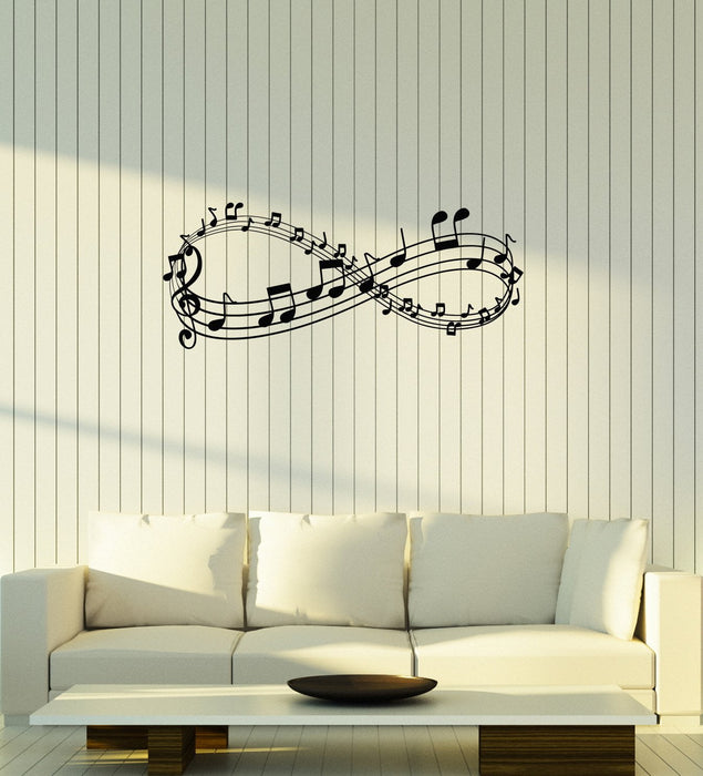 Vinyl Wall Decal Musical Infinity Music Room Decoration Art Stickers Mural (ig5888)