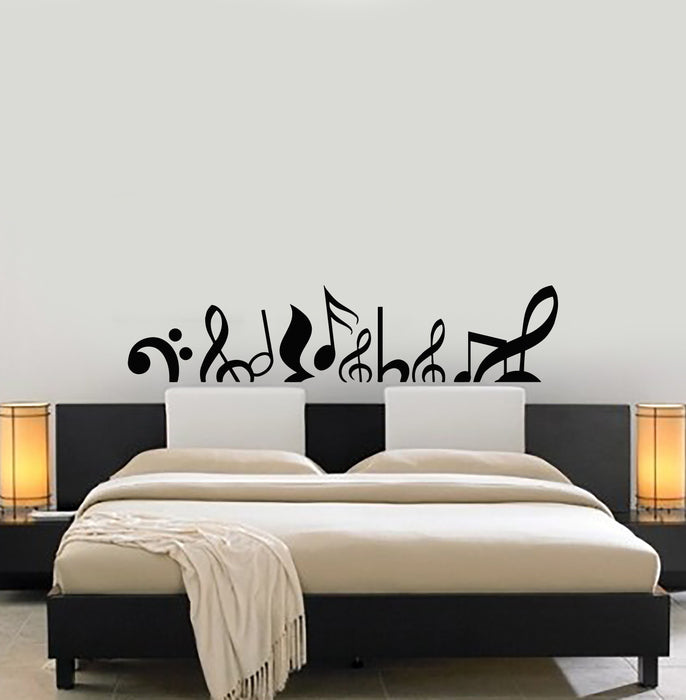 Musical Notes Vinyl Wall Decal Music Above Bed Sofa Room Decor Art Stickers Mural (ig5326)