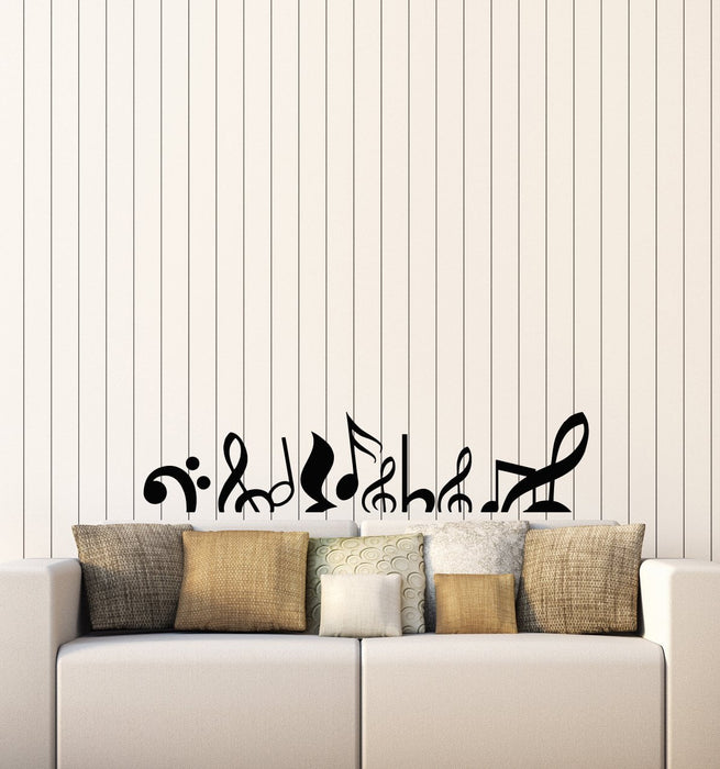 Musical Notes Vinyl Wall Decal Music Above Bed Sofa Room Decor Art Stickers Mural (ig5326)