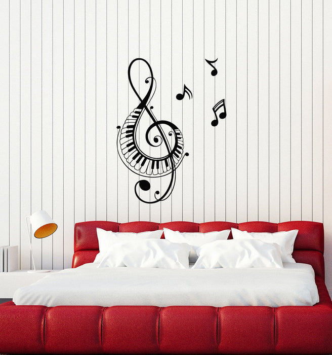Vinyl Wall Decal Musical Notes Home Interior Music Room Decoration Stickers Mural (ig5861)
