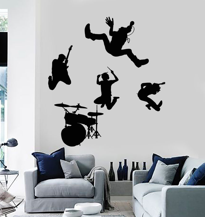 Vinyl Wall Decal Music Band Jazz Rock Pop Musical Instrument Stickers Mural (g4924)