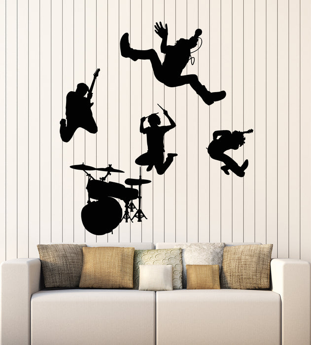 Vinyl Wall Decal Music Band Jazz Rock Pop Musical Instrument Stickers Mural (g4924)