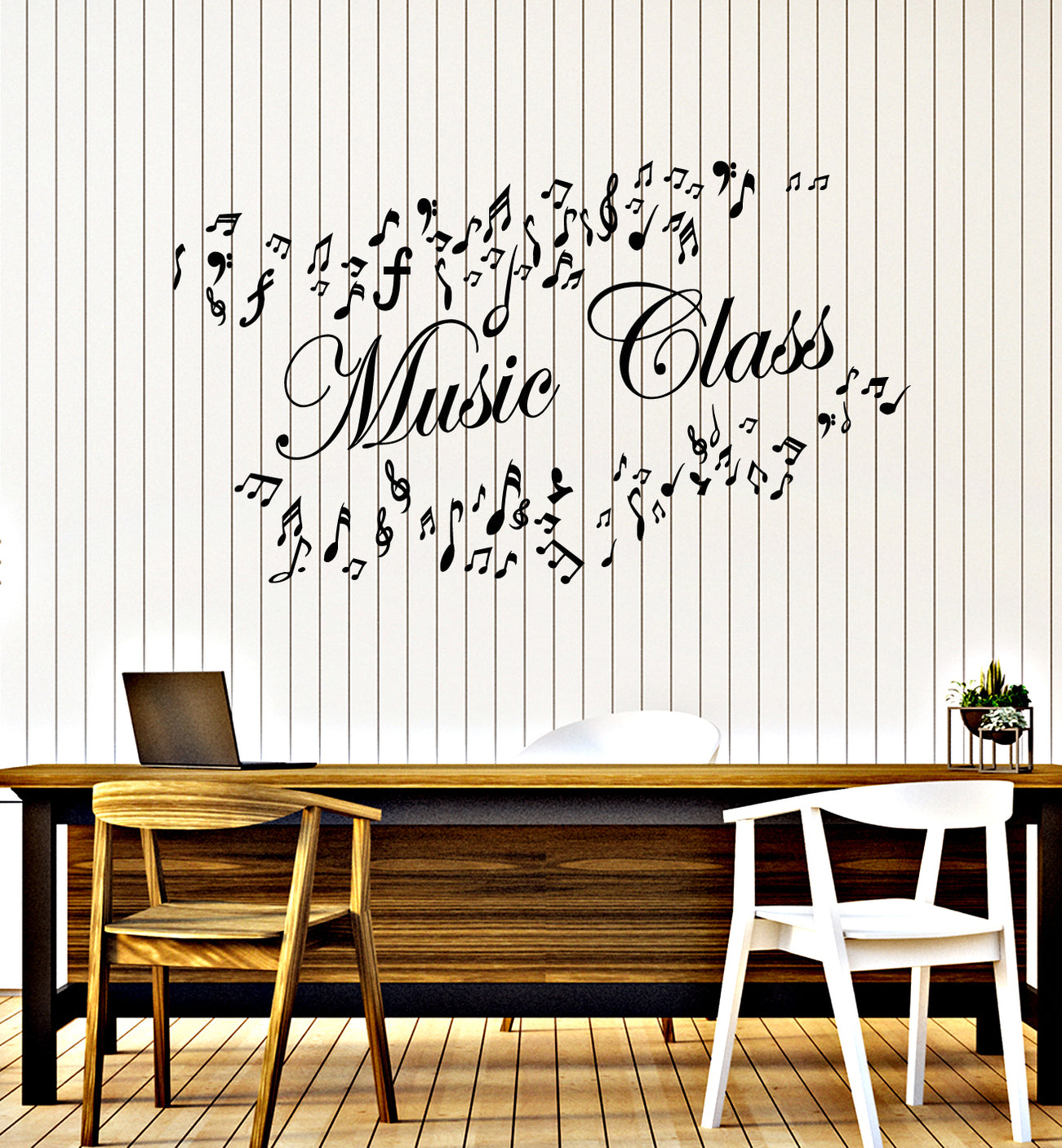 Vinyl Wall Decal Music Class Musical Notes Patterns Symphony Melody St ...
