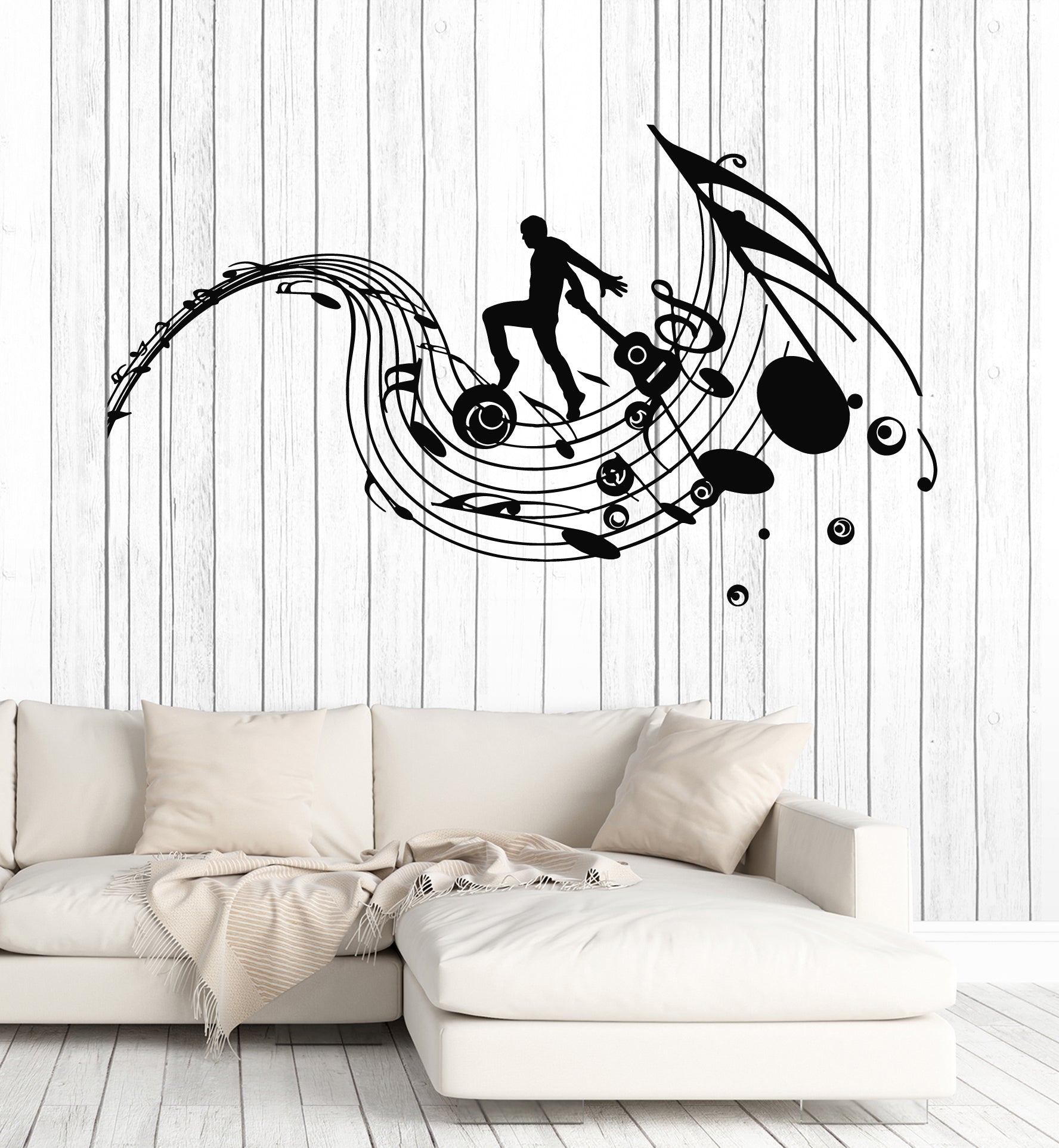 Vinyl Wall Decal Musical Notes Music Store Band Concert Stickers Mural ...