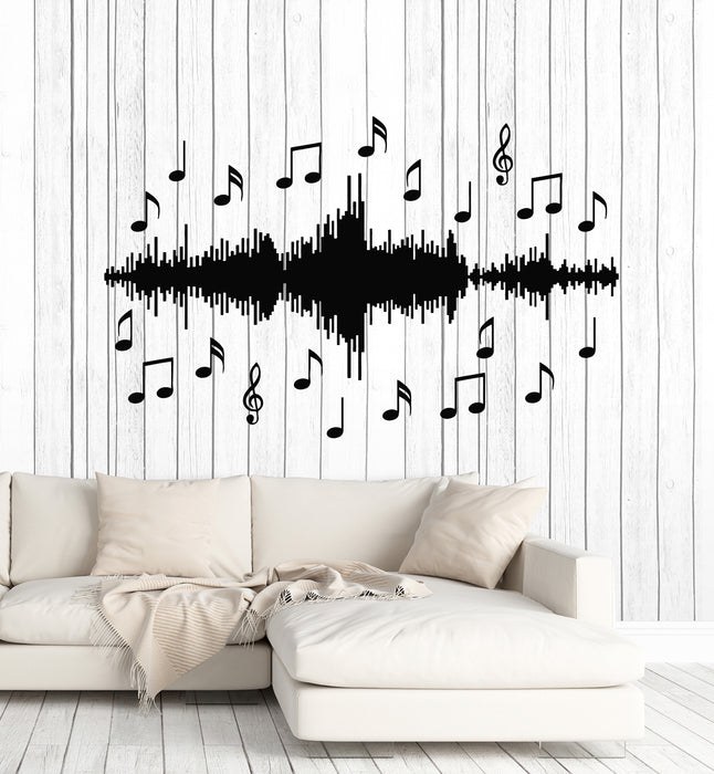 Vinyl Wall Decal Music Sound Musical Notes Teen Room Decor Stickers Mural (g7428)