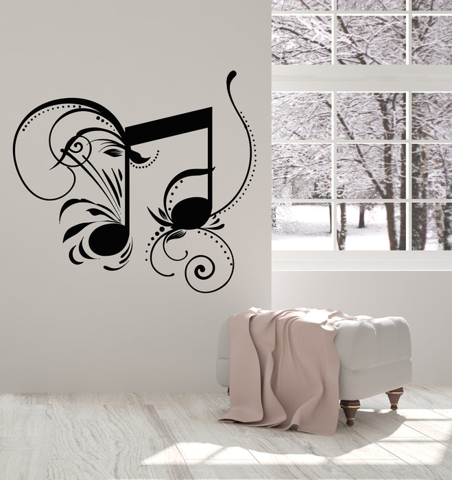 Vinyl Wall Decal Musical Notes Music School Patterns Decoration Stickers Mural (g6144)