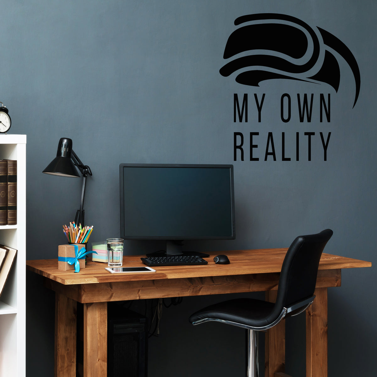 Vr Building Decal Vinyl Wall Decal My Own Reality Phrase Virtual Reality VR Device Stick ...