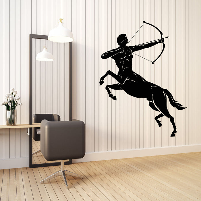 Vinyl Wall Decal Centaur Fantasy Greek Mythology Archer With Bow Stickers Mural (g8402)