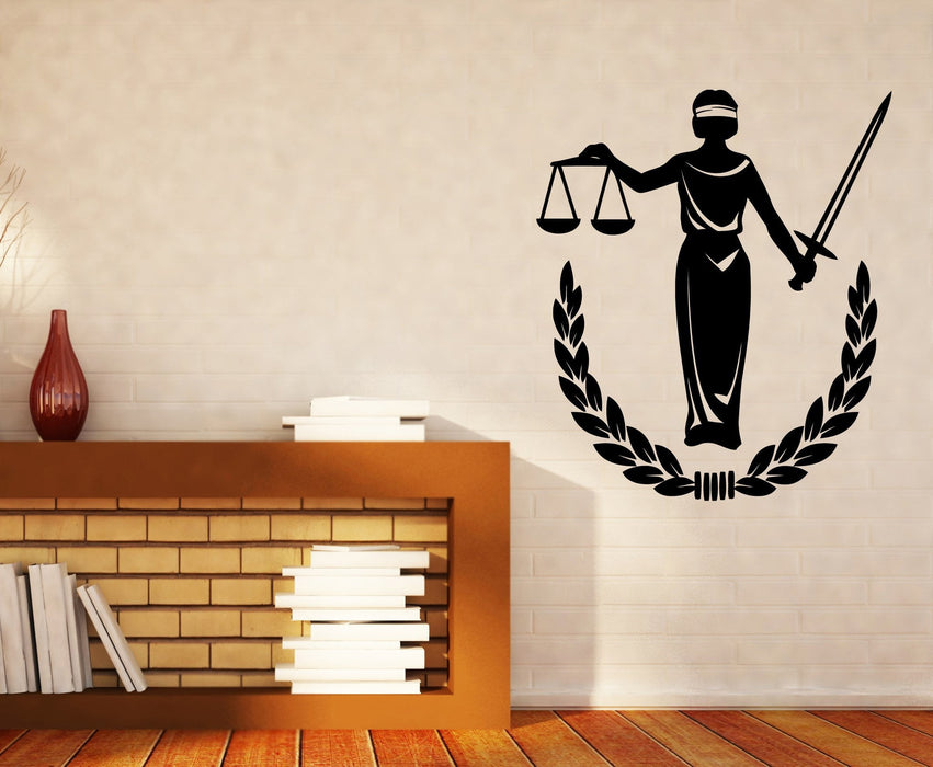 Wall Vinyl Decal Mythology Goddess Justice Stickers Ancient Greek Titanides Wife of Zeus Unique Gift (n008)