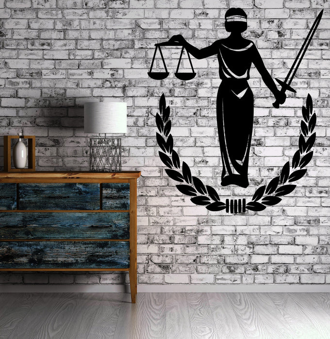 Wall Vinyl Decal Mythology Goddess Justice Stickers Ancient Greek Titanides Wife of Zeus Unique Gift (n008)
