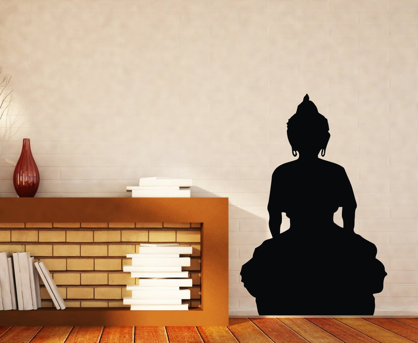 Wall Sticker Vinyl Decal Meditation Relaxation Stylization Buddha Magical East Deity Unique Gift (n010)
