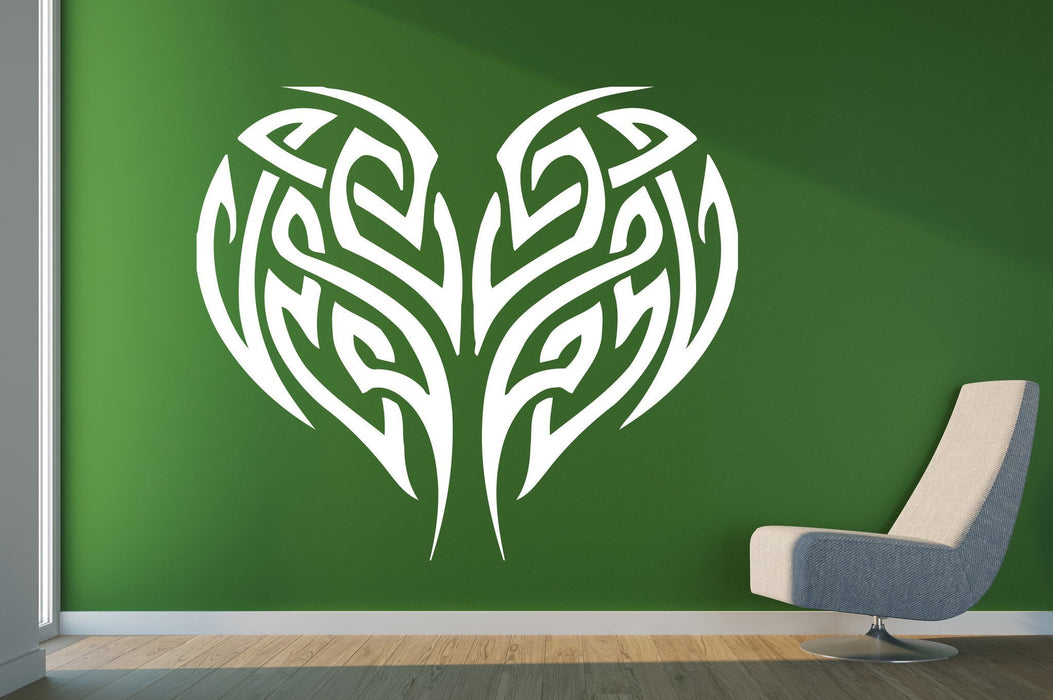 Vinyl Decal Abstract Stylized Wall Stickers Heart Line Love Tenderness Unique Gift (n013)