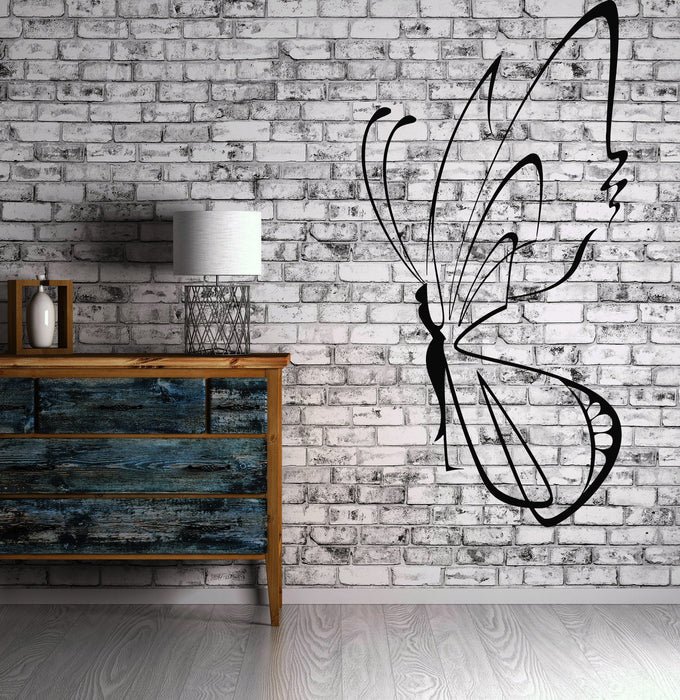 Vinyl Decal Room Decor Wall Sticker Beautiful Butterfly Wings Magnificent Symbol Rebirth Unique Gift (n016)