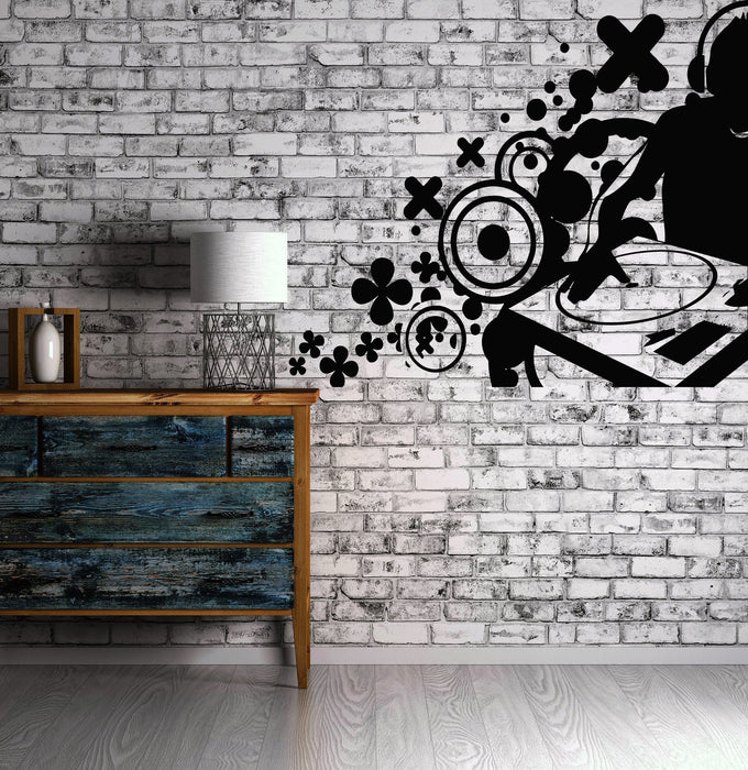 Vynyl Decal DJ House Pop Hip Hop Artist Rap Decor Wall Sticker Unique Gift (n023)