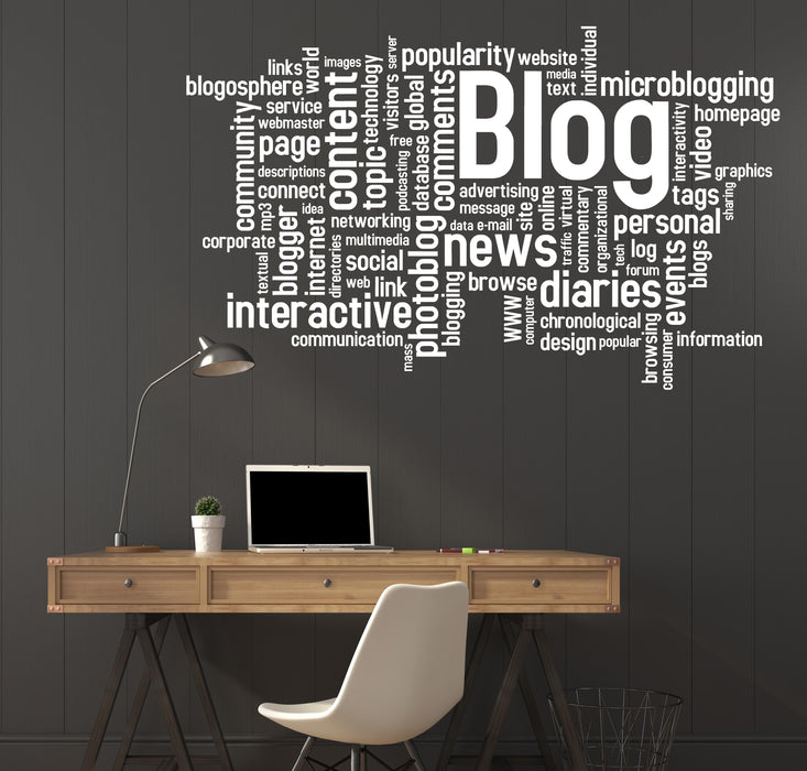 Vinyl Decal Quoute Motivation Blog Content Blogger Web Link Wall Sticker (n1006)