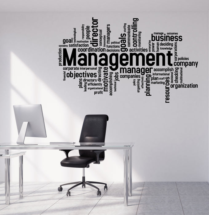 Lagre Wall Decal Words Cloud Managment Director Business Office Vinyl Decor (n1013)