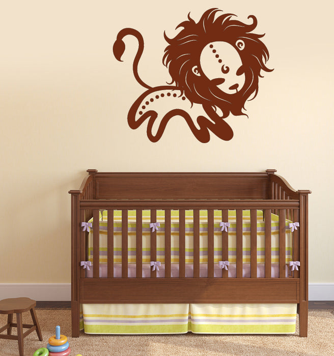 Large Wall Vinyl Decal Vintage Animals Funny Lion Kids Home Decor (n1031)