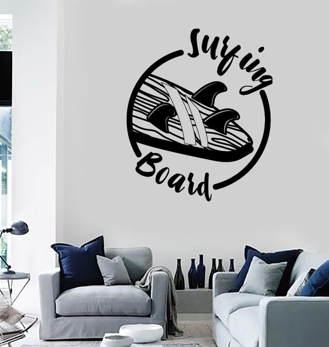 Large Vinyl Decal Sticker Surfing Board Extrem Sport Serfer Wall Mural (n1041)