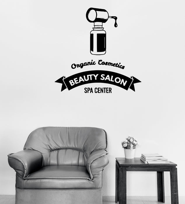 Large Wall Decal Beauty Salon Badge Vinyl Stickers for Spa Center (n1072)