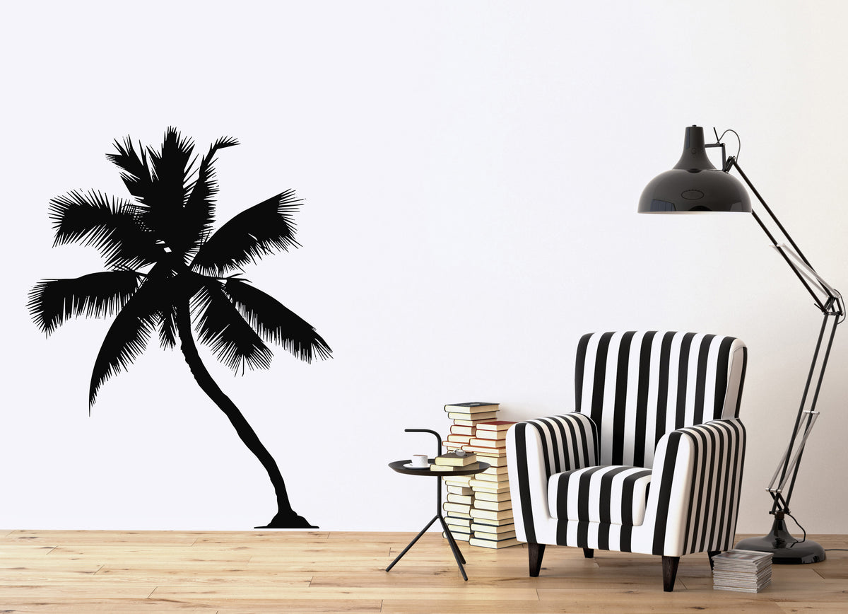 Large Vinyl Decal Wall Sticker Palm Tree Beach Vacation Holiday Decor