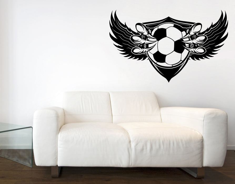 Large Vinyl Decal Sport Wall Sticker Soccer Ball with Eagle Claws (n1088)