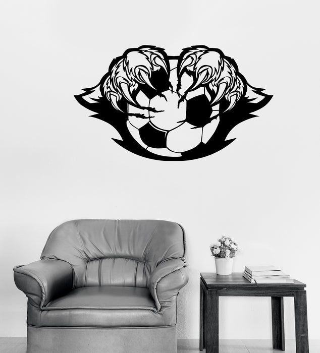 Lagre Vinyl Decal Wall Sticker Sign Logo Soccer Ball With Tiger Claws (n1092)