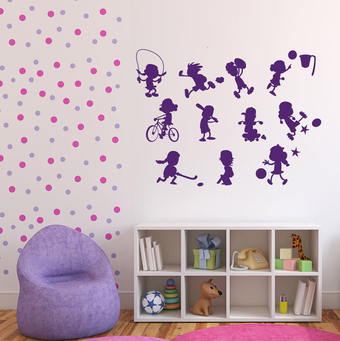 Large Wall Vinyl Decal Set of Signs Kids Sports Sticker Decor (n1097)