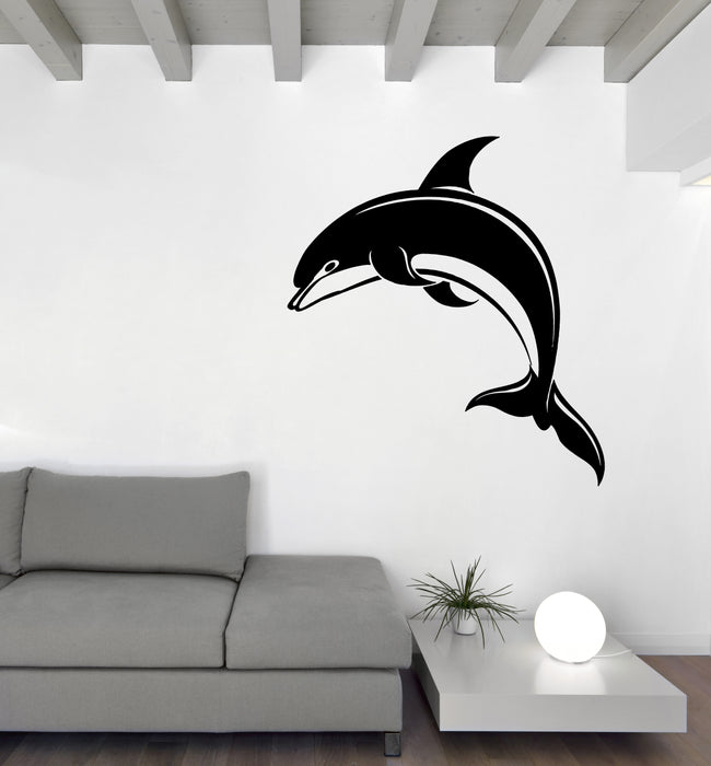 Large Vinyl Wall Decal Dolphin Kind Sea Animal Aquarium Sticker Interior Decor Unique Gift (n1116)