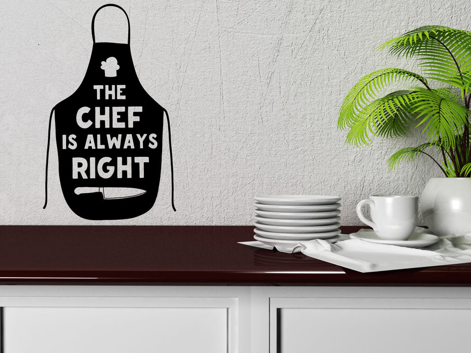 Large Wall Vinyl Decal Quote Words Kitchen Tools Chif Apron Cafe Decor (n1138)