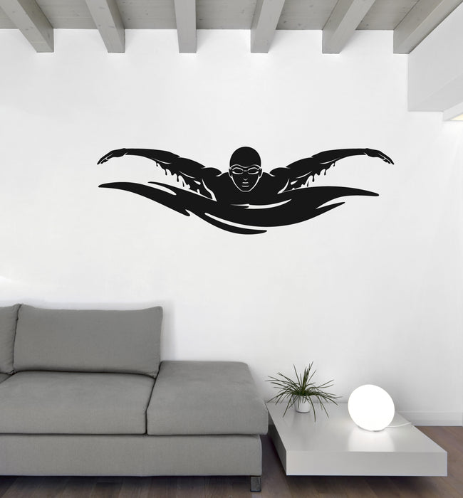 Wall Vinyl Decal Sticker Water Games Sports Pool Swimming Sign (n1168)