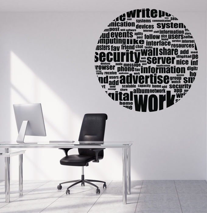 Vinyl Wall Decal Quotes Words Social Media Theme Work Internet Server Unique Gift (n1205)