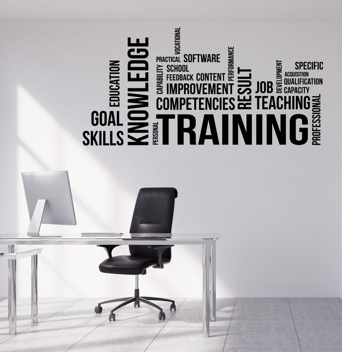 Wall Vinyl Decal Office Interior Word Cloud Training Decor Unique Gift (n1218)