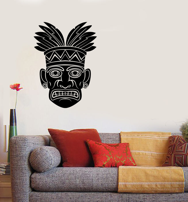 Vinyl Decal Wall Sticker Hawaii Male Mask Peoples National Traditions Unique Gift (n1254)