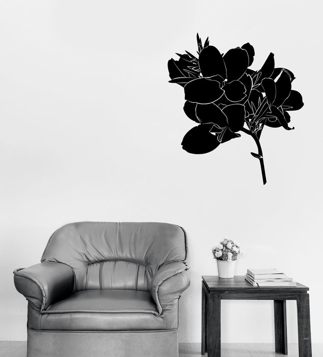 Vinyl Wall Decal Flowers Bud and Leaves Home Interior Decor Unique Gift (n1289)