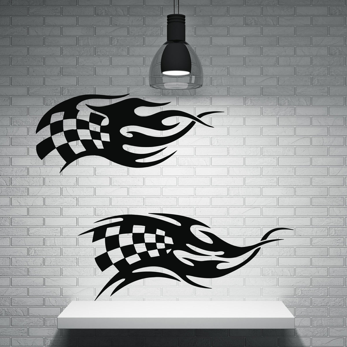 Sticker Decal Volt Racing Vinyl Decal Racing Car Wall Stickers Speed Machine Power Flag Grandsta ...