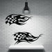 Vinyl Decal Racing Car Wall Stickers Speed Machine Power Flag Grandsta ...