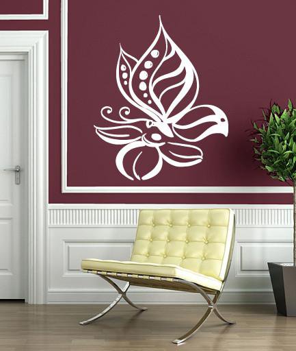 Vinyl Decal Floral Ornament Wall Stickers Magical Dreamlike Beautiful Magnificent Flower Unique Gift (n347)