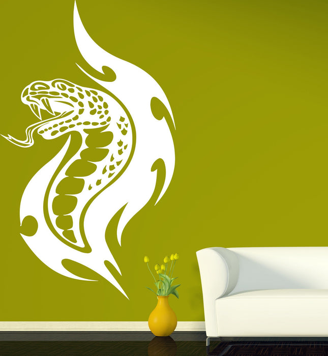 Vinyl Decal Nature Wall Sticker Hot Snake Boa Python Cobra Dangerous Fangs Unique Gift (n349)