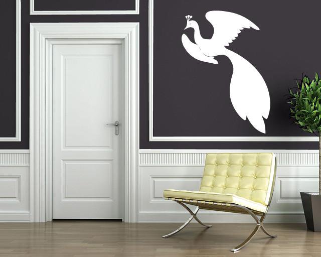 Vinyl Decal Nature Wall Sticker Bird Magic Fairytale King-Bird Wings Dressy Tail Unique Gift (n350)