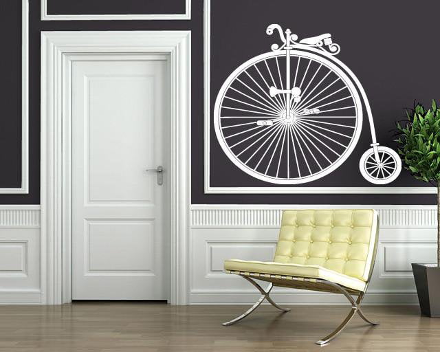 Vinyl Decal Vintage Wall Stickers Bicycle Two Wheels Brake Pedal Past Century Unique Gift (n355)