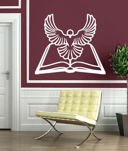 Vinyl Decal Animals and Birds Decor Wall Sticker General Ledger Bible White Dove Holy Spirit Unique Gift (n392)