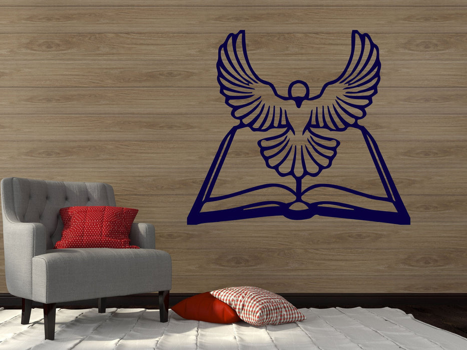 Vinyl Decal Animals and Birds Decor Wall Sticker General Ledger Bible White Dove Holy Spirit Unique Gift (n392)