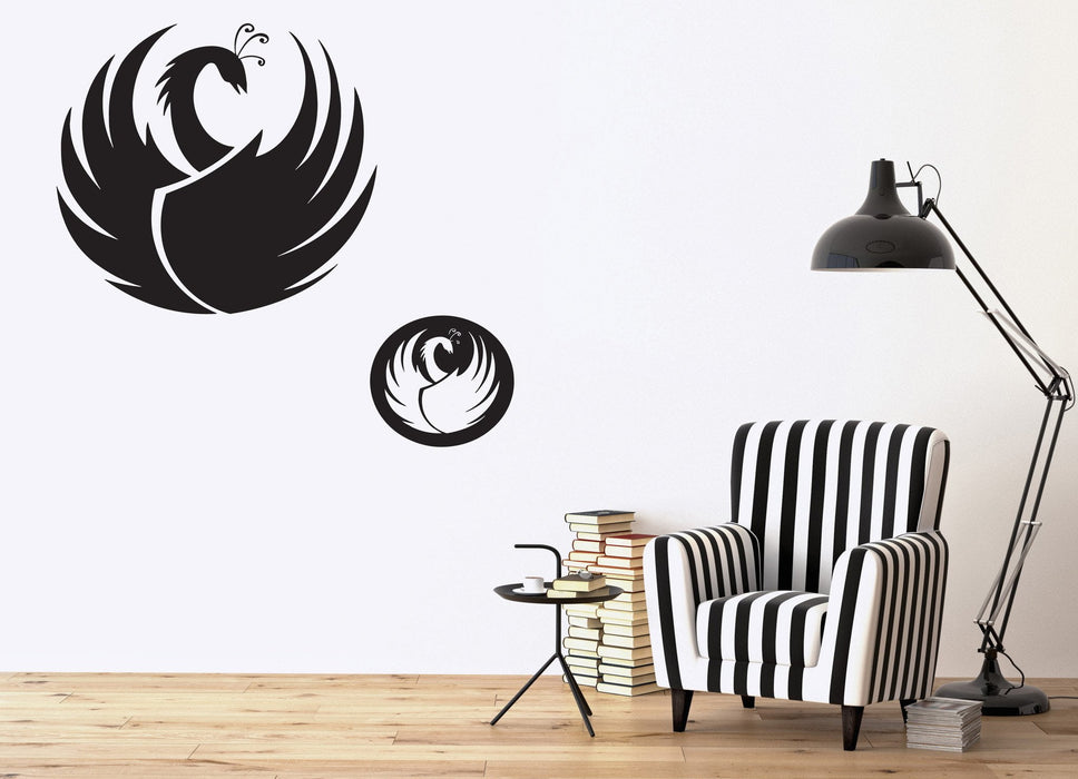 Vinyl Decal Wall Stickers Animal World Swan Bird Feathers Neck Unique Gift (n394)