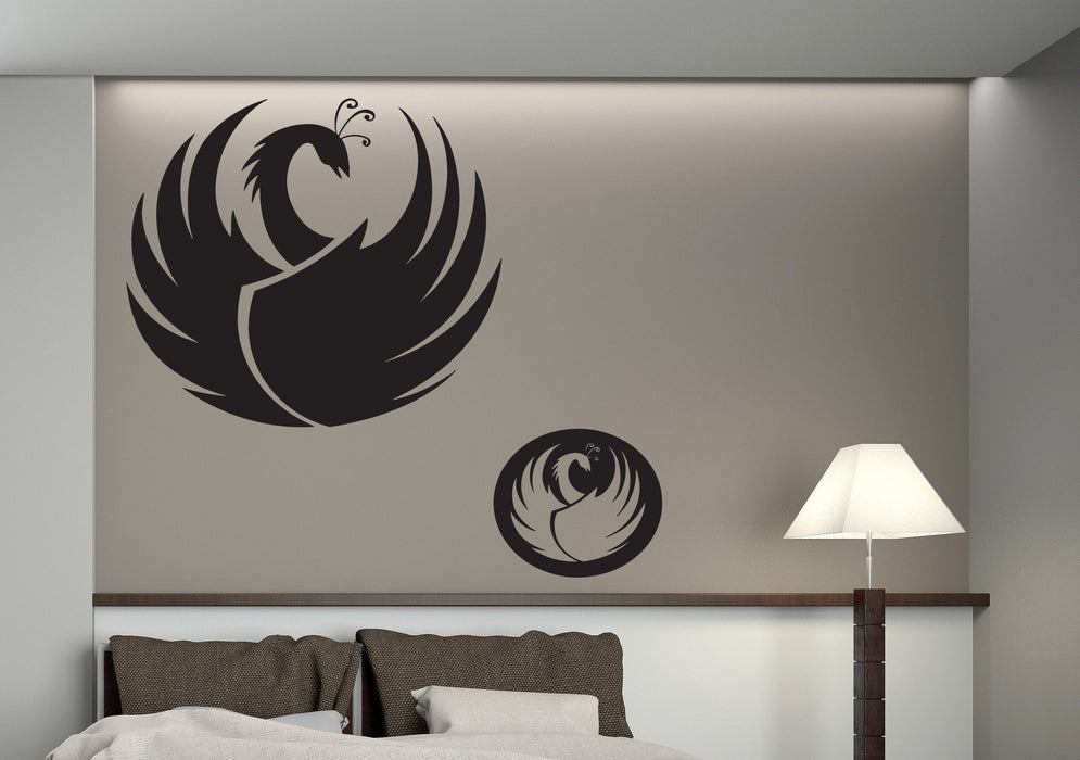 Vinyl Decal Wall Stickers Animal World Swan Bird Feathers Neck Unique Gift (n394)
