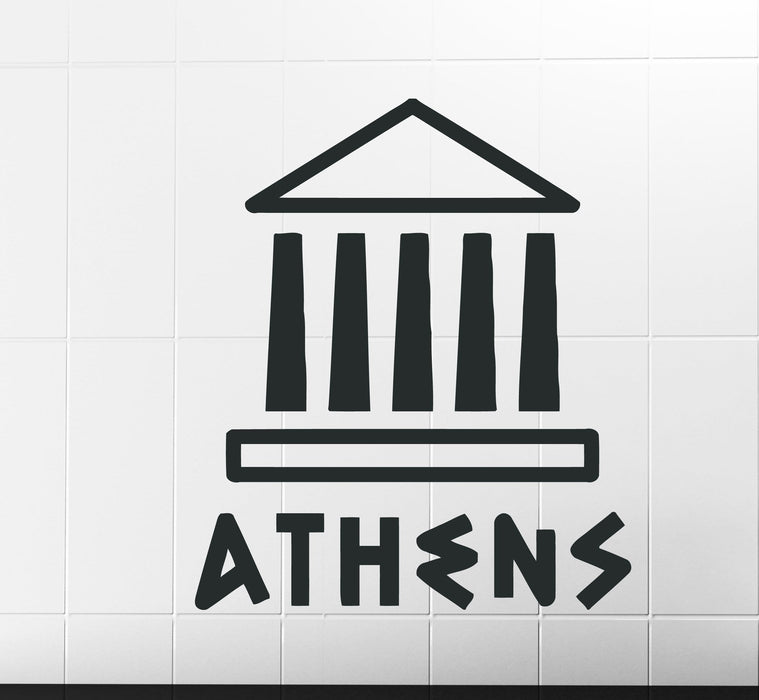 Vinyl Decal Antiquities Wall Stickers Athens Acropolis Parthenon Sights Ancient Greece Unique Gift (n402)