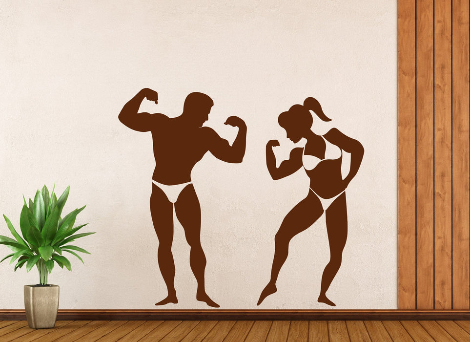 Vinyl Decal Athletic Wall Stickers Sport Fitness Beautiful Body Muscles Relief Unique Gift (n403)