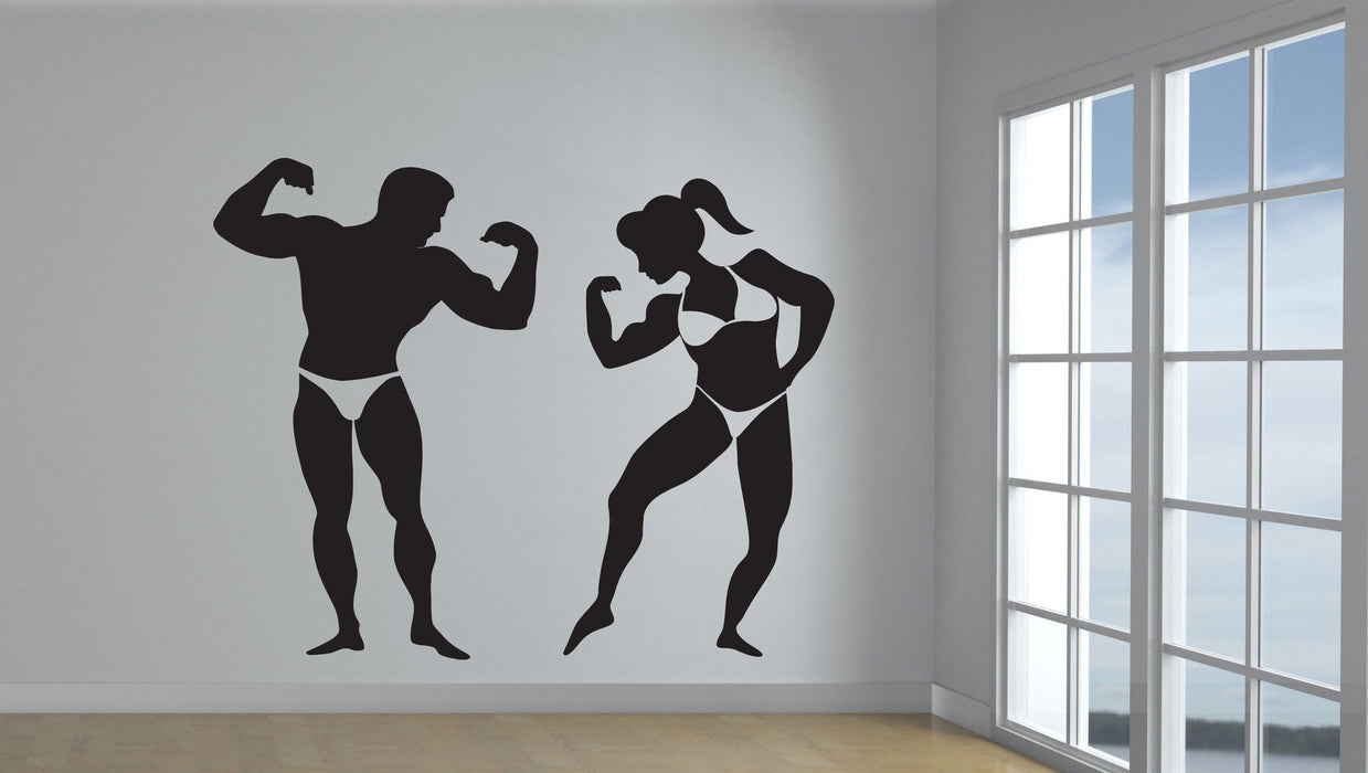 Vinyl Decal Athletic Wall Stickers Sport Fitness Beautiful Body Muscles Relief Unique Gift (n403)